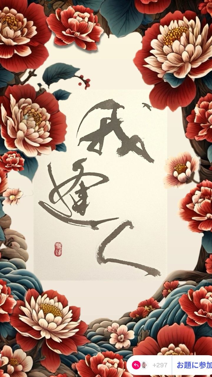 書作品「我逢人」